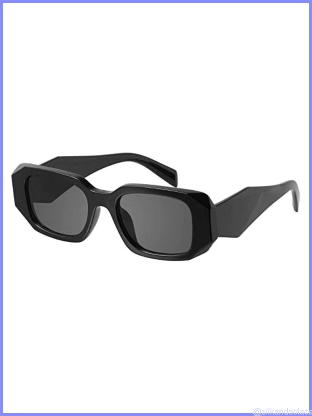 Retro Rectangle Sunglasses UV400 Protection Full Frame Unisex